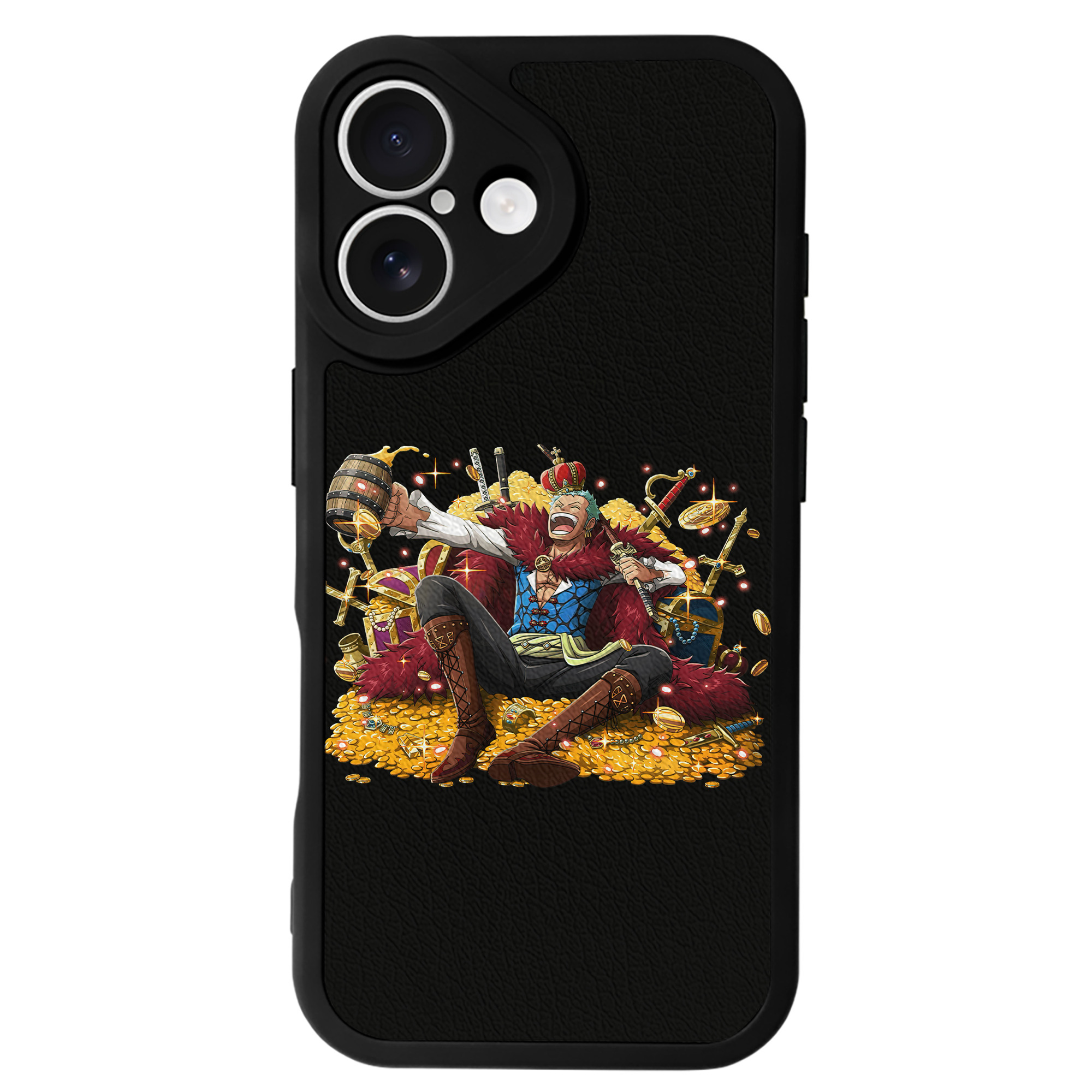 （画像用） ワンピース ロロノア・ゾロ ONE PIECE Roronoa Zoro 【iPhone 16シリーズ対応】シリコンスマホケース（レザー調） 材質：シリコン